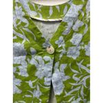 Maeve Anthropologie  London Rear Button Floral Tank Green Size S Photo 5
