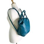 Beck Pack Italian Leather Beck Bag Backpack Tote Turquoise Green Photo 2