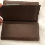 Unique Western boho Brown black woven leather wallet silver studs Photo 2