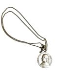 Vintage Beatvs Pivs PPX Sacred Heart of Jesus Medal pendant necklace Silver Photo 3