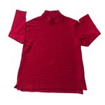 Lane Bryant Red Casual Long Sleeve Ribbed Top Mock Neck 3/4 Sleeves Women’s 14 Photo 1