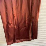 chocolate lace cut out long evening dress Brown Photo 5