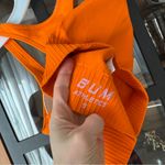 BUM Athletics seamless cut low sports bra tank ribbed padded neon orange Photo 3
