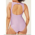 ANDIE NW sz XL  lavender high neck modest open back one piece swimsuit Corsica Photo 2