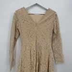 Bohme Cream Lace Long Sleeve Mini Dress Size Medium Cotton Boho Photo 6
