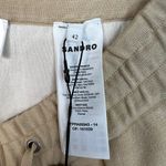 NWT Sandro Paris Straight Leg Knit Drawstring Joggers Size FR 42 US 10 Tan Photo 10