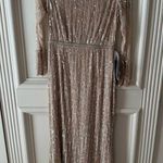 Mac Duggal 93629 Sequined Illusion Trumpet Gown Sz 8 NWT High Neck Long Sleeve Photo 3