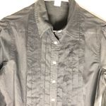 J.Crew  Pleated Dress Blouse Black Photo 2