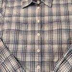 Ridgecut Toughwear Women's Flex Flannel Long Sleeve Shirt Sz Med White Multi Blue Photo 4