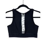 Alexander Wang  x H&M Black Racerback Sports Bra Zip Front Size 8 Cutout Back Photo 2