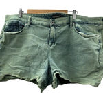 Torrid  Acid Wash Denim High Rise Raw Hem Cut Off Short Shorts Size 26‎ Plus Photo 0