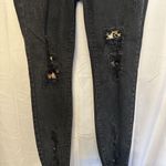 Judy Blue Jeans Womens Size 13/31 Skinny Fit Distressed Raw Hem Black Cheetah Photo 2