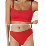ANDIE  Bikini Set Maui Top 90s High Waisted Bottom Cherry Red size‎ S NWT Photo 1