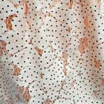 Everly Peach Sleeveless Fit & Flare Dress Lace with Tiny Black Polka Dots Medium Photo 9