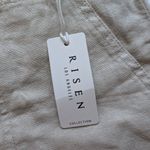 NWTS Risen Jeans Linen Blend High Waist Shorts Women's Small Light Tan Photo 7
