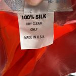 Cicada Strapless Red Silk Dress Fit & Flare Cocktail Formal USA Made Med Orange Photo 8