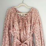 Zimmermann  sunny skater linen shirt dress pink floral Sz Small coastal festival Photo 5