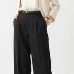 Max Mara  Virgin Wool Gray Pleated Trousers Size 6 Photo 0