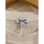 Splendid Long Sleeve Cotton Cropped Pullover Sweatshirt White Women's Size XL Photo 2