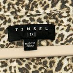 Tinsel Ladies Button Up BOHO Leopard Print Safari Blouse Size 1X Plus Size Photo 3
