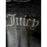 Juicy Couture  Black Velvet Feeling Material Embellished Long Sleeve Top Sz Small Photo 1