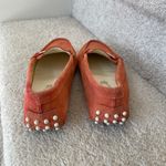 Tod's Orange Suede Penny Loafers Photo 3