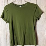 J.Crew  Women's Olive Green Crew Neck Short Sleeve  Top Sz XL Photo 0