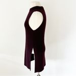 Aritzia Wilfred Palmier Sleeveless Crew Neck Tunic Wool Sweater Purple | Small Photo 4
