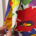 Frances Valentine Floral Print Maxi Resort White Lotus Dress Lg Colorful Cruise Photo 6