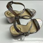 Circus by Sam Edelman Metallic Striped Strappy Adjustable Ankle Block Heels- 7.5 Photo 4