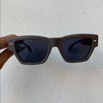 Alexander McQueen  Gray Spike Stud Rectangular Sunglasses Photo 1