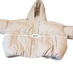 Sebby ‎ Hooded Puffer Coat Women’s Size XS Beige Cream Oversized Winter Jacket Photo 7