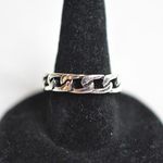 Source Unknown Minimalist Silver Tone Metal Alloy Soild Chain Size 8 Unisex NWOT Ring Photo 0