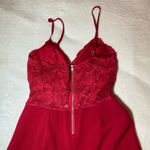 J for Justify  Red Laced Jumpsuit Photo 5
