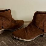 Forever 21  Short Ankle Cowgirl Boots Faux Suede Brown pointed toe Women’s Size 8 Photo 7