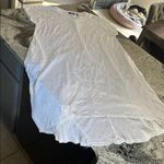 Lands' End  White V-Neck textured maxi dress or beach cover up with pockets size L Photo 1