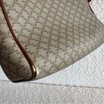 CELINE  Vintage Macadam‎ Authentic Rare Leather Zipper Beige Clutch Photo 8