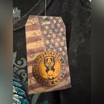 Affliction American Customs Vision Quest Top Women's Black Tee Size Medium Photo 7