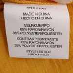 Fig and Flower Anthropologie Mustard Yellow Embroidered Button Top Plus Size 1X Photo 5