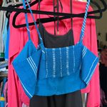 Free People  Blue Top Crop Photo 3