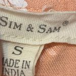 Sim & Sam Peach Floral Daisy Print Tie Front Crop Top Size Small Photo 8