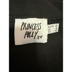 Princess Polly  Women's Black Ribbed Knit Square Neck Long Sleeve Crop Top Size 8 Photo 2