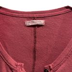 Free People Molly Button Front Cropped Puffed Sleeve Scoop Neck Tee Small Photo 3