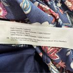 Band of the Free Navy Floral Puff Sleeve Jumpsuit Women's S Wide Leg Blue Photo 10