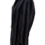 & Other Stories & Other Stories Coat Jacket Blanket Stripe Wool Blend Navy Blue Maroon Size US 2 Photo 6