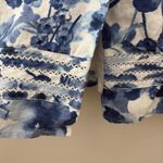 Charter Club  100% Linen Dress Sleeveless Blue Floral Costal Cottage Size 6 Photo 10