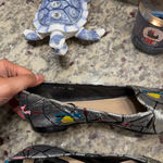 Christian Dior  Silver Metallic Floral Embroidered Flats Slip Ons Photo 9