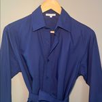 Frances Valentine Blue Mini Shirt Dress Size Small Photo 2