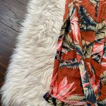 Loft Orange Tropical Palm Leaf Duster Kimono Photo 4