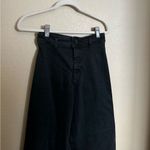 ZARA ZW Premium Marine Straight Jeans Fray Raw Hem Wide Leg Crop Size 4 Photo 4